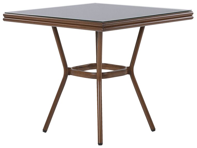 Záhradný stôl 80 x 80 cm tmavé drevo/čierna CASPRI_803020