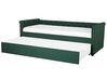 Rozkládací čalouněná postel 80 x 200 cm zelená LIBOURNE_770652