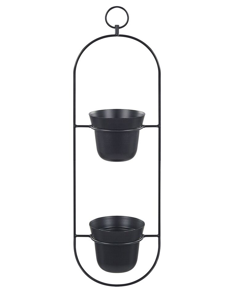 Vasos para plantas suspensos em metal preto 18 x 12 x 62 cm AGIOS_804787