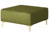 Left Hand Modular Velvet Sofa with Ottoman Green ABERDEEN_882419