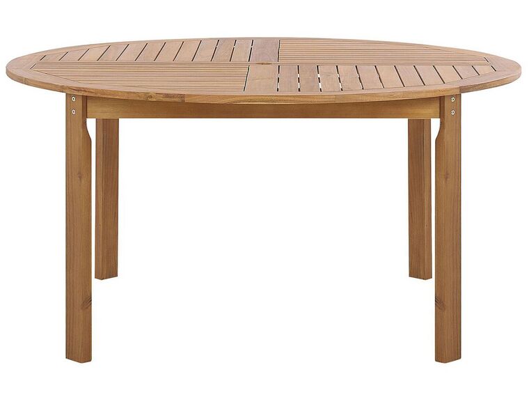 Mesa de jardín de madera de acacia clara ⌀ 150 cm TOLVE_784132