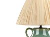 Lampa stołowa ceramiczna zielono-biała LIMONES_871483