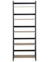 Rebríkový regál s 5 policami svetlé drevo/čierna CROYDON_732862