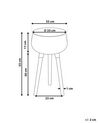 Metal Plant Pot Stand 35 x 35 x 55 cm Black with Light Wood AGROS_805014