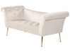 Chaise Lounge velluto beige NANTILLY_883853