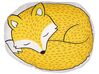 Lot de 2 coussins renards endormis jaunes 50 x 40 cm DHANBAD_801103