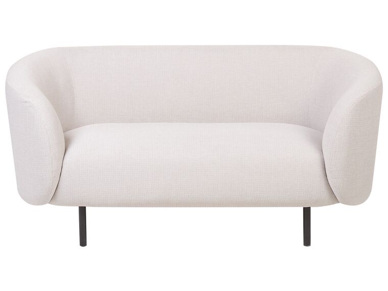 2-istuttava sohva kangas beige/musta LOEN_867497