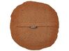 Set of 2 Teddy Cushions ⌀ 30 cm Brown RUTABAGA_906122