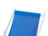 Folding Deck Chair Blue and White LOCRI II_857207