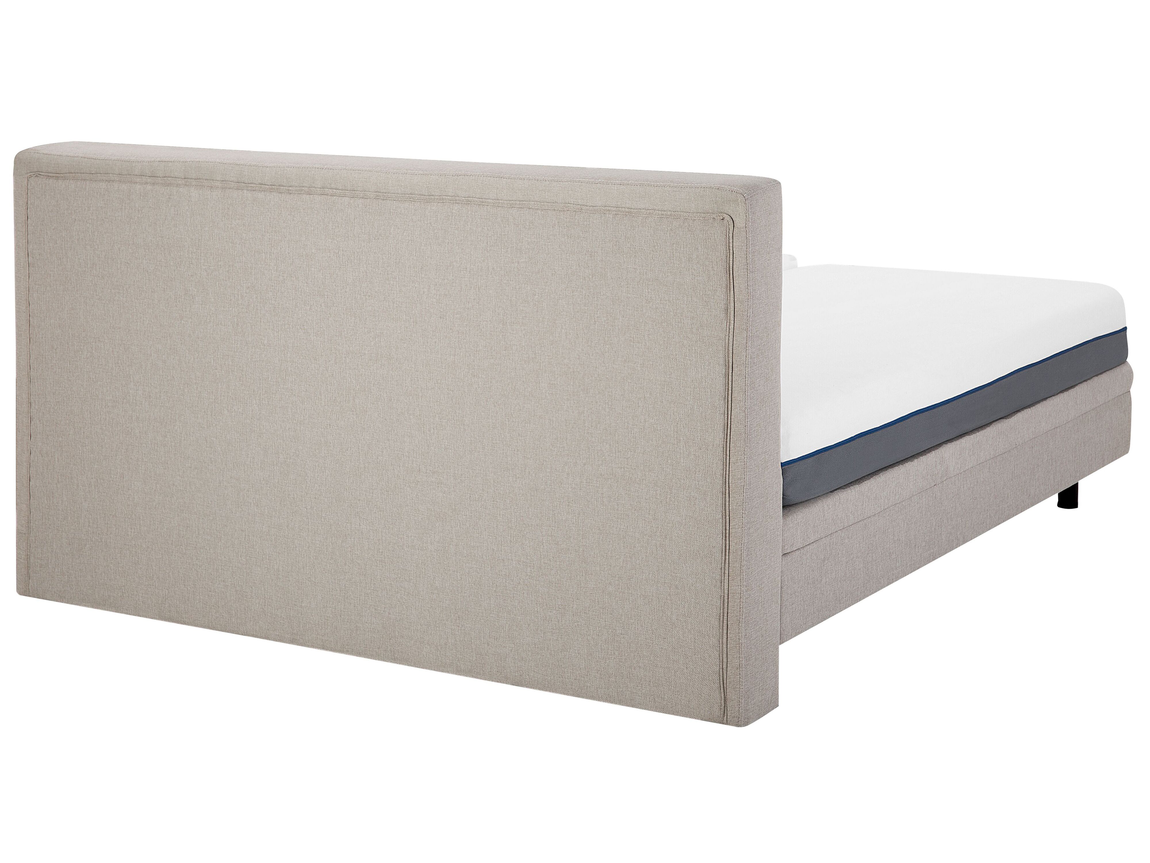 Fabric EU Super King Size Adjustable Bed Beige DUKE Beliani.co.uk
