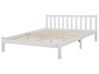 Wooden EU Super King Size Bed White FLORAC_754682