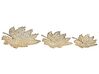 Set of 3 Trinket Dishes Maple Leaf Gold PEMALI_870382