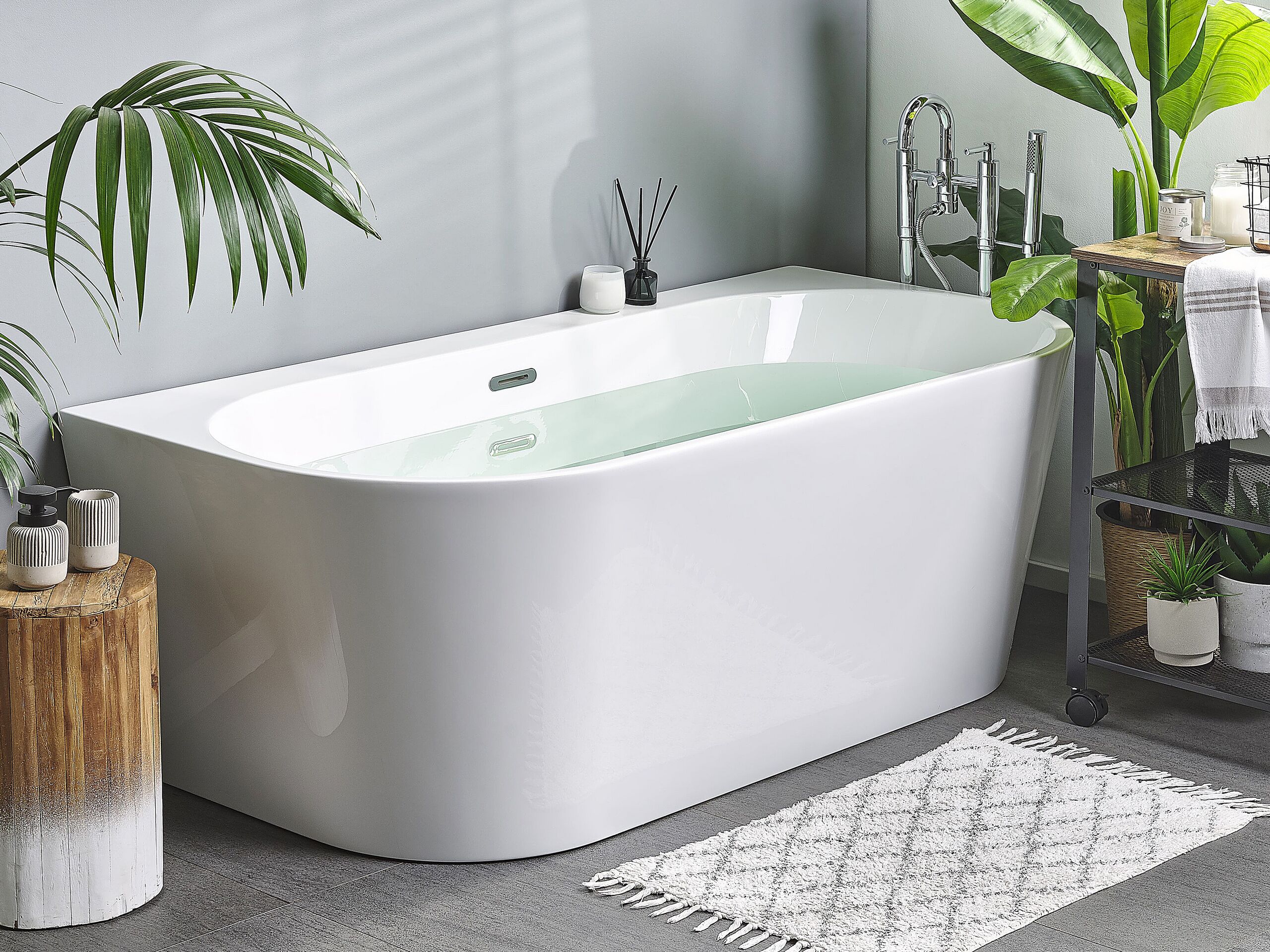 Banheira autónoma 170 cm em branco HARVEY