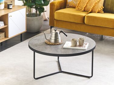 Coffee Table Concrete Effect with Black MELODY Big