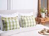 Conjunto de 2 almofadas decorativas em tecido verde e branco 40 x 60 cm TAMNINE_902313