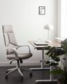 Krzesło biurowe regulowane beżowoszare z białym DELIGHT_903308