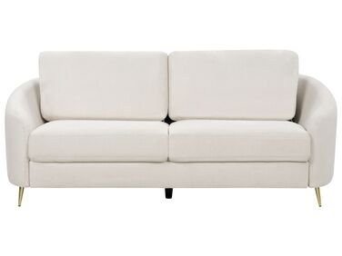 3-Sitzer Sofa hellbeige / gold TROSA