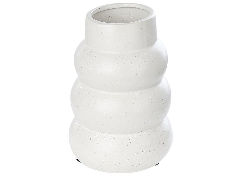 Stoneware Flower Vase 22 cm White PIREAS_844693
