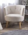 Fabric Tub Chair Off-White ODENZEN_710463