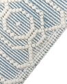 Tappeto lana azzurro e bianco 160 x 230 cm ORHANELI_856517