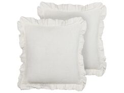 Koristetyyny luonnonvalkoinen 45 x 45 cm 2 kpl PIERIS