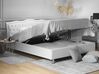 Bílá kožená postel s úložištěm Chesterfield 160x200 cm METZ_240361