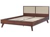 Rattan EU Super King Size Bed Dark Wood MONPAZIER_908337