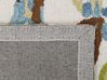 Teppich Wolle mehrfarbig 140 x 200 cm Blattmuster Kurzflor KINIK_830806