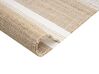 Teppich Jute beige / weiß 160 x 230 cm Streifenmuster Kurzflor zweiseitig TALPUR_845625