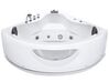 Bañera de hidromasaje LED de acrílico blanco/negro/plateado 205 x 146 cm TOCOA_856781