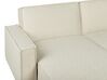 Right Hand Fabric Corner Sofa Bed Beige ROMEDAL_748930