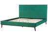 Łóżko welurowe 180 x 200 cm zielone BAYONNE_870902