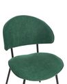 Set of 2 Fabric Dining Chairs Green KIANA_874301