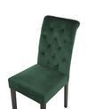 Set of 2 Velvet Dining Chairs with Ring Green VELVA II_781890