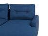 Canapé angle à gauche convertible 4 places en tissu bleu marine FLAKK_745781