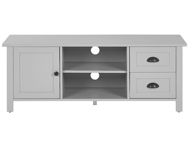 TV Stand Light Grey HONOLULU Beliani.co.uk