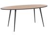 Oval Dining Table 180 x 90 cm Dark Wood with Black OTTAWA_776003