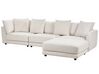 3 Seater Fabric Sofa with Ottoman Off-White SIGTUNA_896564