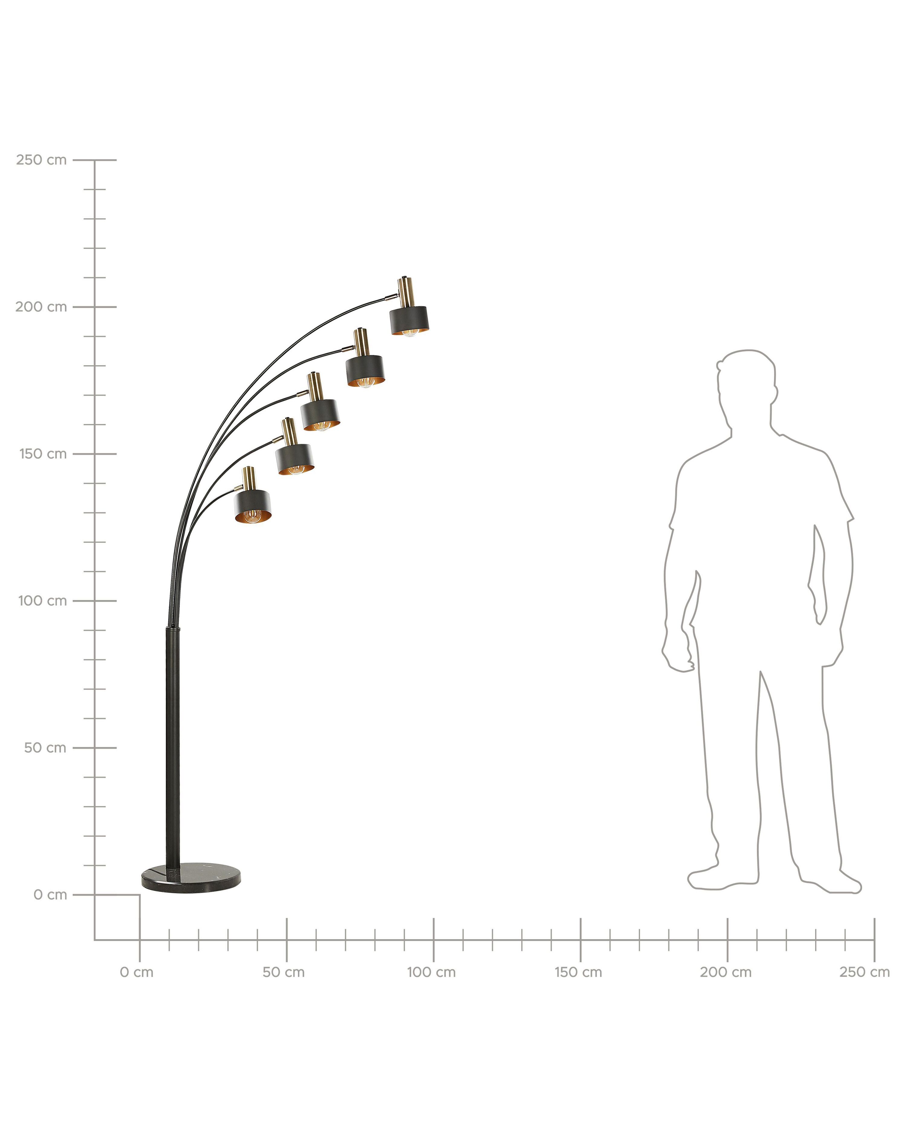 thumbnail image 2 of Benjara Etal Rectangular Floor Lap With Adjustable Pole, Gold... 2 of 14