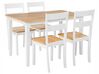 Zestaw do jadalni stół i 4 krzesła drewniany jasny z białym GEORGIA_696641