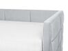 Utdragbar säng 90 x 200 cm sammet ljusgrå CHAVONNE_870812