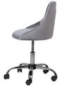 Krzesło biurowe regulowane welurowe szare PARRISH_732442