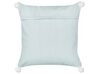 Set of 2 Velvet Cushions Seashell Motif 45 x 45 cm Blue LEATHESIA_892939