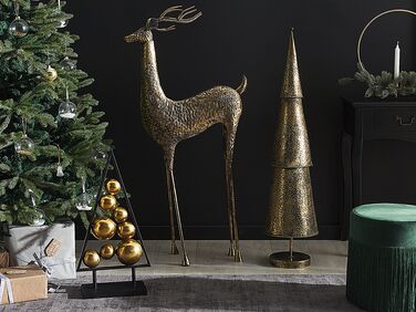 Decorative Statue Reindeer Gold PELLO
