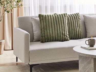 Set of 2 Cushions 45 x 45 cm Green RAKYA