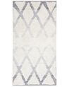 Teppich hellbeige / grau 80 x 150 cm geometrisches Muster Shaggy PENDIK_747657