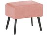Nachttisch rosa Cord Koffer-Design EUROSTAR_773664