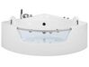 Whirlpool-Badewanne weiß Eckmodell mit LED 201 x 150 cm MANGLE_786426