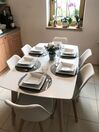 Tavolo da pranzo legno chiaro e bianco 150 x 90 cm SANTOS_829061