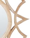Kulaté nástěnné zrcadlo ø 60 cm světlé dřevo ZAPOPAN_848420